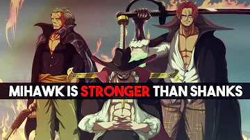 Is mihawk stronger than Shanks?