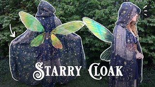 How to make a STARRY CLOAK with room for wings (I'm new to sewing)