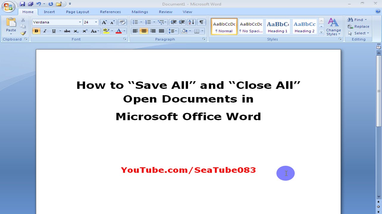 How to open microsoft word 2007