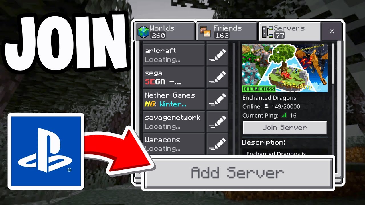 How To Join Servers In Minecraft PS5/PS4! - Tutorial - YouTube