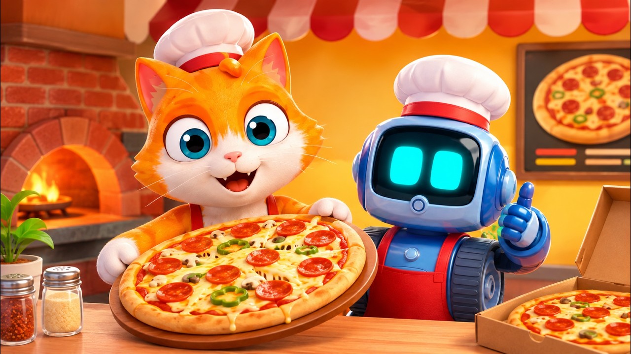 CAT & SPARKY Opened a PIZZA SHOP!