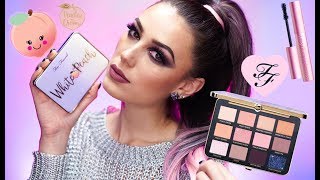 NEW Too Faced White Peach Eyeshadow Palette | Makeup Tutorial + REVIEW | Victoria Lyn Beauty