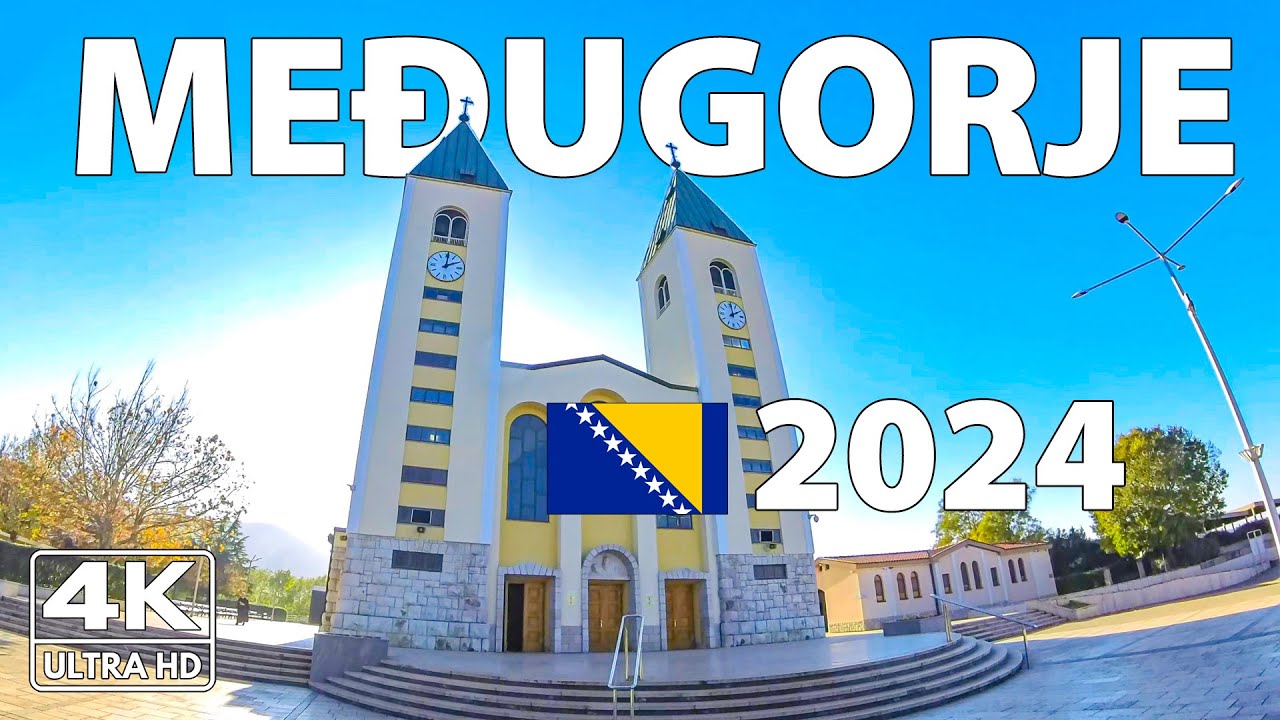 Меджугорье Босния и Герцеговина Прогулка Walking Tour ☀️ 4K с Субтитрами