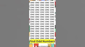 🔍 Find the Odd Number! Can You Spot It? 🧠 #OddNumberChallenge #BrainTeaser #shorts #games #eyesight