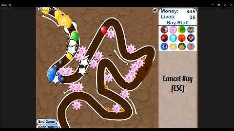 No Tower Upgrades (Track 2, Hard, Bloons Tower Defense 3 Challenge)