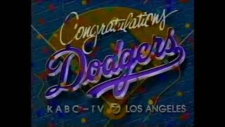 KABC Station ID 1988 "Congratulations to The World Champion Dodgers"