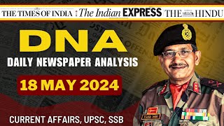 Daily Newspaper Analysis | 18 May 2024 | Current Affairs For Defence Aspirants | SSB #upsc #cds