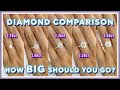 What Size Diamond is Right for You? Round Diamond Carat Size On Hand Comparison 1.70ct to 2.50ct