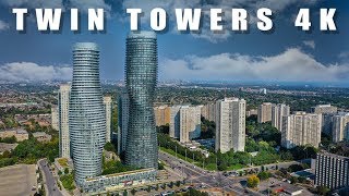 Absolute World Twin Towers In Mississauga Drone Footage