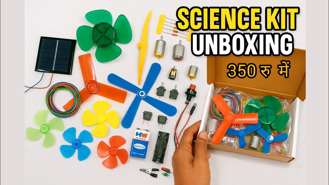 10+ Components । DC Motor Science Kit। Unboxing Review । School science project 