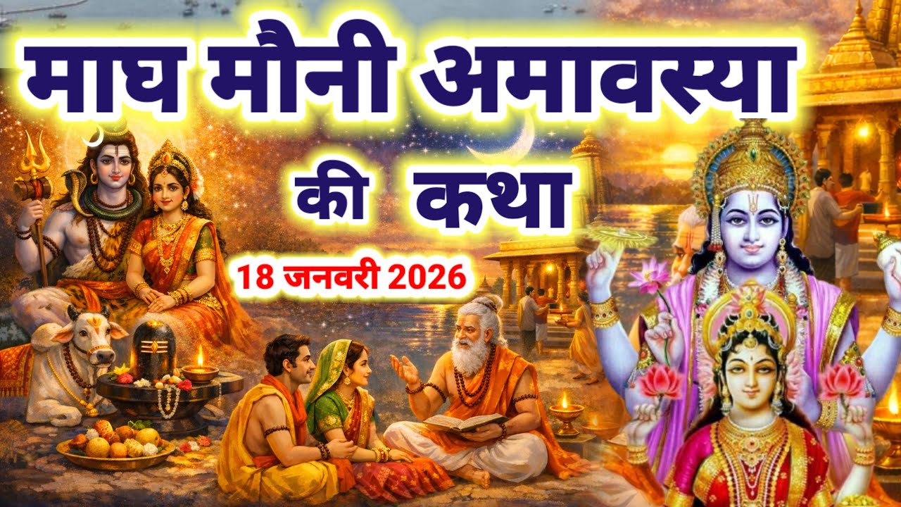 आज सुने माघ मौनी अमावस्या की कथा 18 जनवरी 2026 Mauni amavasya Vrat katha || amawasya ki kahani today