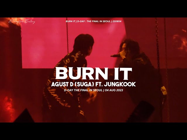 [ENG] FULL LIVE Suga Ft. Jungkook (Special Guest) BURN IT D-DAY The Final In Seoul [230804] class=