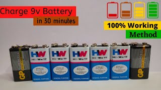 How to charge 9v battery |crazy electronics|battery life hack