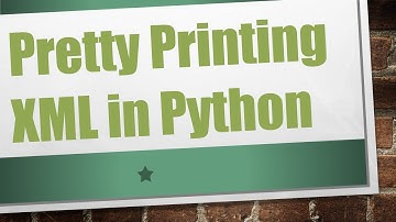 Pretty Printing XML in Python