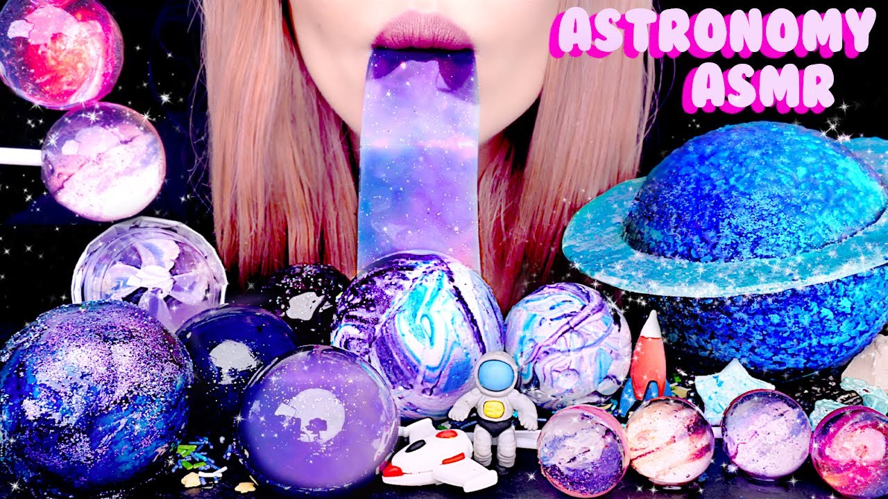 ASMR ASTRONOMY EDIBLE PLANET, CLAY, JELLY, CANDY, MARSHMALLOW, ICE CREAM, CHOCOLATE  | MUKBANG 먹방