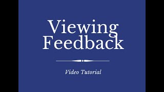 How to View Grading Feedback on Canvas