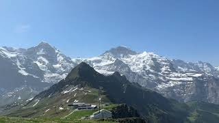 View of the Giants (Eiger, Mönch and Jungfrau) from Männlichen.  June 2025