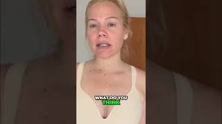 just a mom trying on bras...