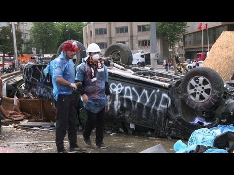 Uneasy calm in Turkey's riot square after violence