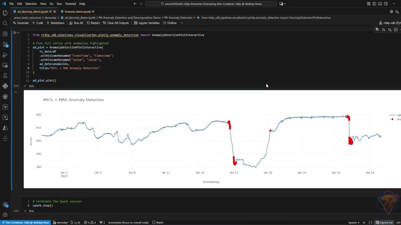 RTDIP Time Series Forecasting (AMOS Demo Video)