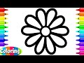 Coloring 9 Flowers | Painting and Drawing Clip Art