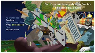 Huge Cowbear Roll Up! (9m29cm7mm) We Love Katamari REROLL + Royal Royal Reverie