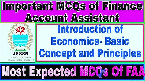 Introduction Of Economics || Introduction of Economics Basic Concept and Principles || FAA Syllabus