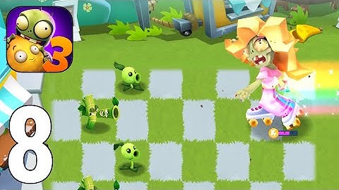 Plants vs Zombies 3 Gameplay Walkthrough Part 8 - Mega Glitter Zombie [iOS/Android Games]