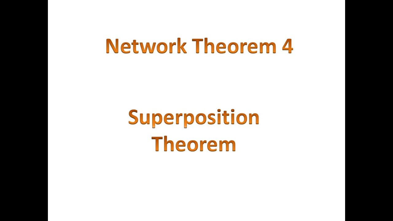 Network Theorem Part 4 Superposition Theorem - YouTube