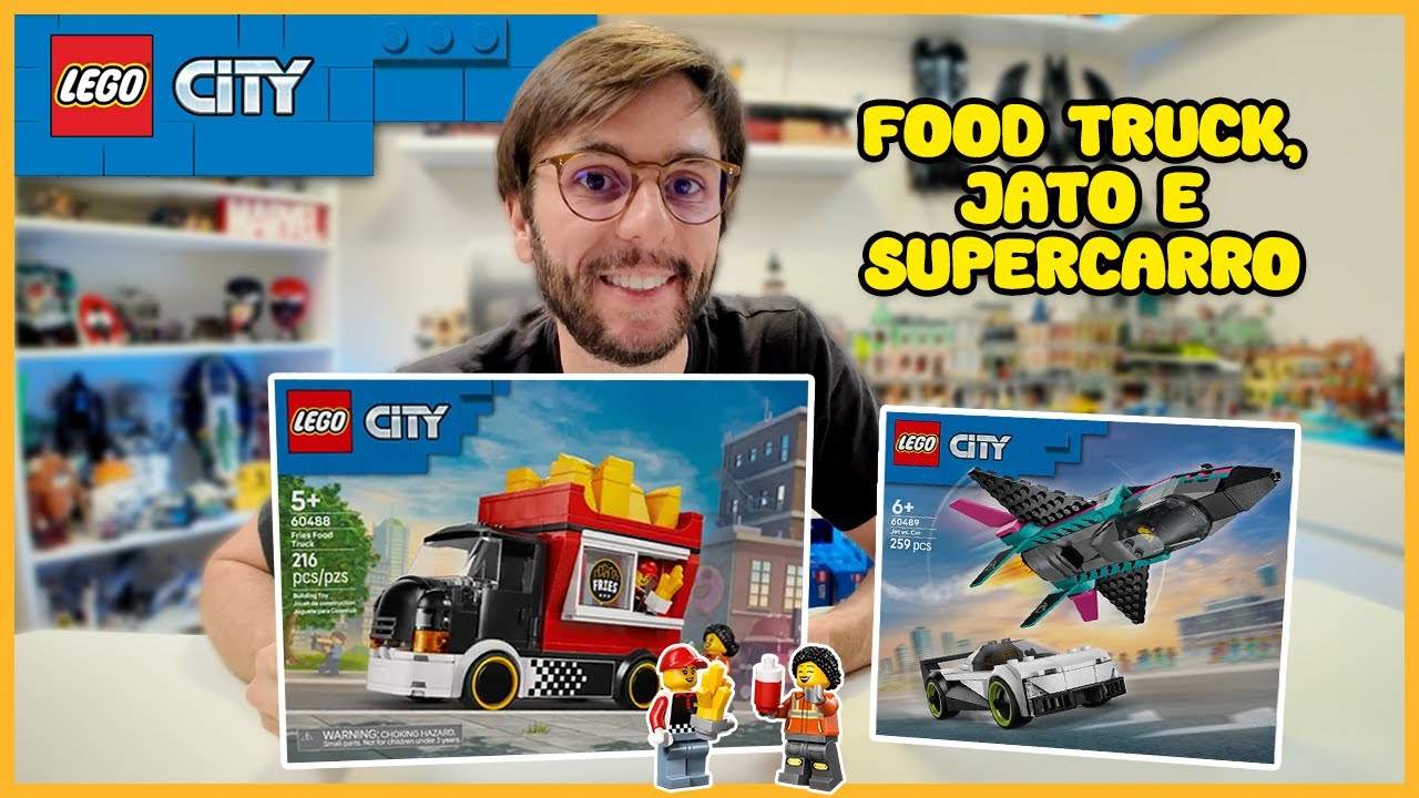 Review LEGO City | Fries Food Truck 60488 e Jet vs Car 60489