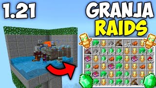 ✅ La Granja de RAIDS y ESMERALDAS MÁS FÁCIL para Minecraft Bedrock 1.21!