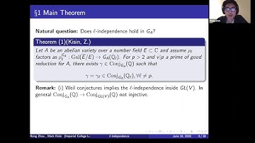 Independence of ℓ for Frobenius conjugacy classes attached to abelian varieties - Rong Zhou