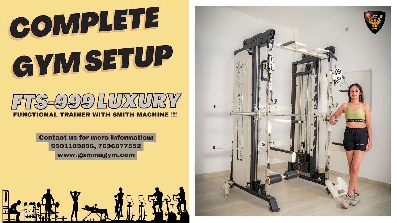 Gamma Fitness Functional Trainer With Smith Machine FTS-701 MS Lx All in One Gym Machine For Home