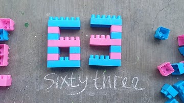 Sixty three ASMR Building blocks / Satisfying diy Number