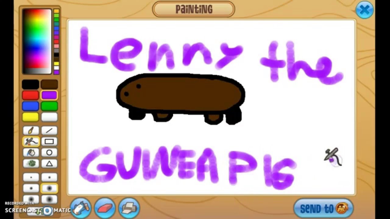 Animal Jam IRL Drawings #3 - My guinea pig Lenny