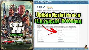 Update Script Hook V for GTA V "The Contract" (1.0.2545.0) Released