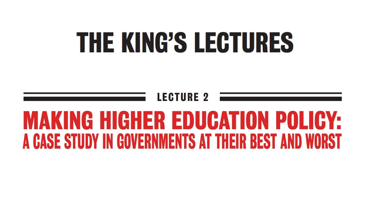 Making higher education policy: a case study in governments at their best and worst