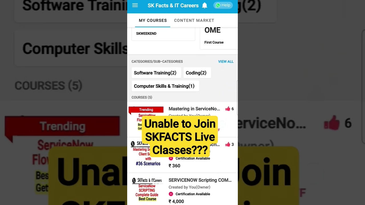Unable to Join SKFACTS live Classes??? || 