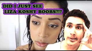 DID I JUST SEE LIZA KOSHY BOOBS?!? | Liza Koshy NAKED DRUNK THOUGHTS! *STRIP TEASE REACTION*
