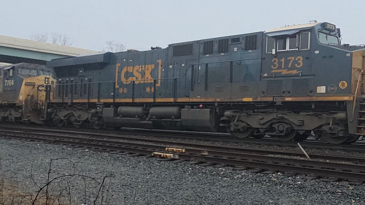 Csx's smallest official sticker unit rolls through stockyard road.