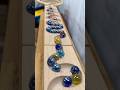 High-speed colorful marble reality show ☆ Oddly satisfying ASMR ☆ Relaxing wooden course② #viral