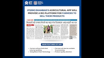 IIT(ISM) Dhanbad developing Agricultural App for farmers of Jharkhand engaged in lac production!