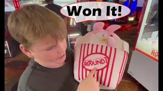 Bunny 🐰 in Popcorn 🍿 Bucket Plush Win at Round1!