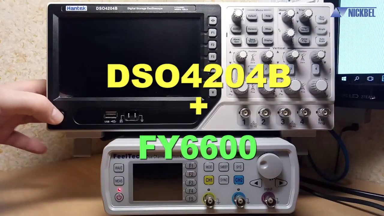 FY6600 + DSO4204B. Тестирование приборов