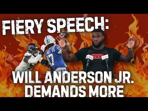 Fiery speech! Texans captain Will Anderson Jr., sets tone, 'not a panic meeting' for 0-2 squad