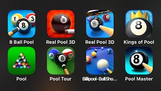 8 Pool Ball, Real Pool 3D, Kings Of Pool, Pool Tour, Shooting Ball, 8 Pool Master,Pool Tour