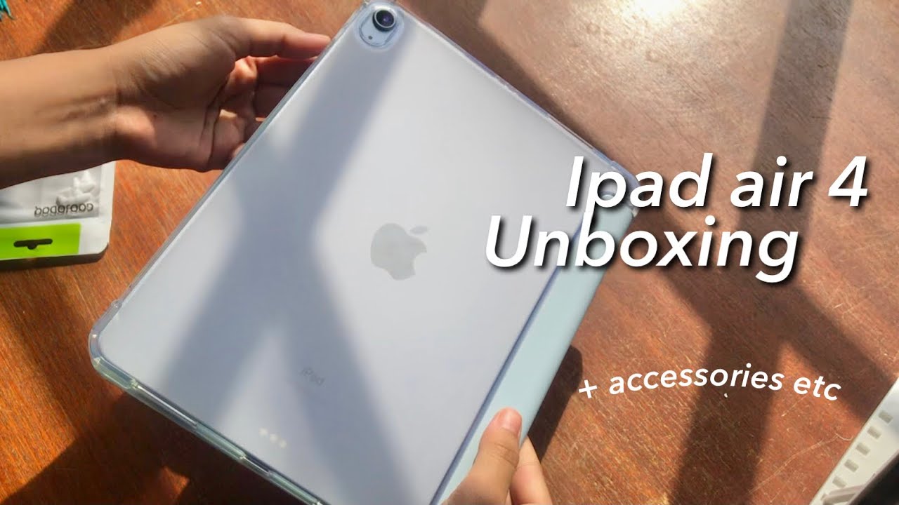 Ipad air 4 unboxing (blue) + accessories 🦋✨ || malaysia