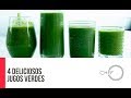 4 Deliciosos Jugos Verdes