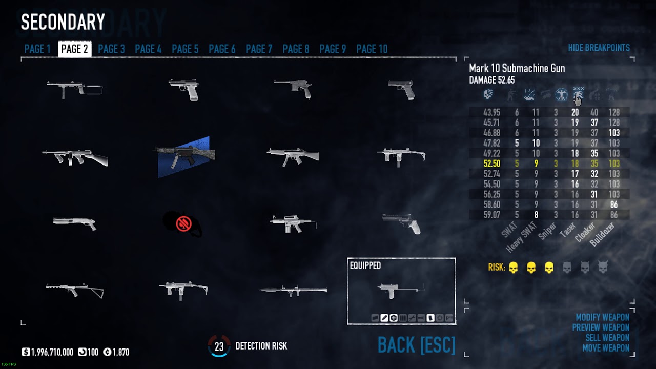 PAYDAY 2 / More Weapon Stats / Damage breakpoints YouTube