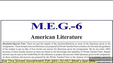 MEG 06 Solved Assignment 2023-24 | MEG 06 Solved Assignment 2023-24 pdf | MEG 06 Assignment 2024 pdf